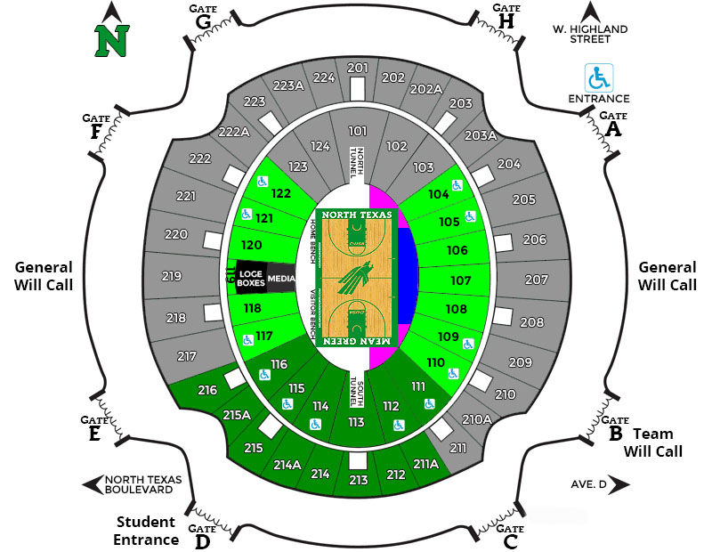 Super Pit Seating Chart